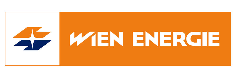 White against Orange logo of Wien Energie